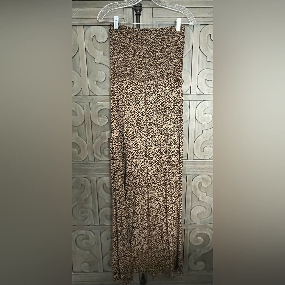 Tube top dress cheetah print size Large